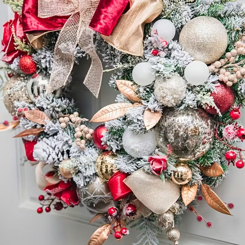 NNETM Red & Gold Christmas Wreath