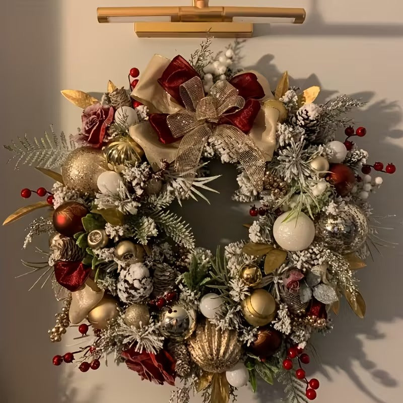 NNETM Red & Gold Christmas Wreath