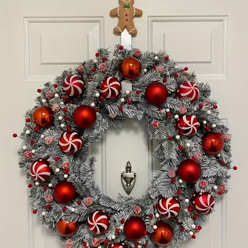 Christmas Winter Candy Cane Wreath