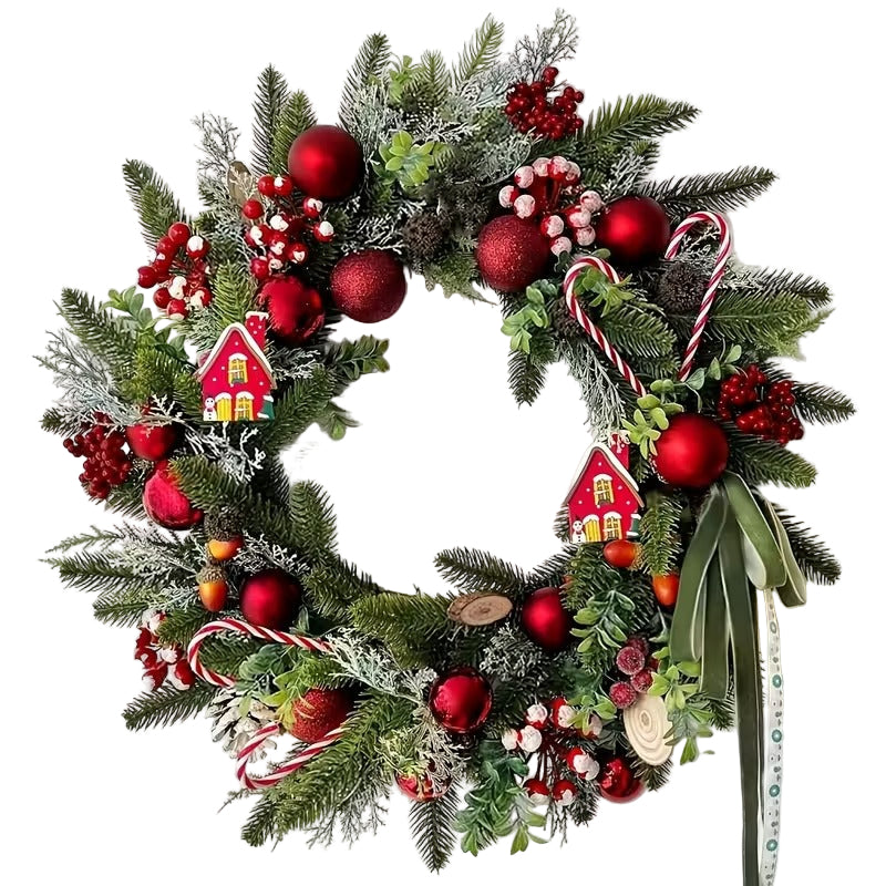 Christmas Wreath Candy Cane Wall Hanging