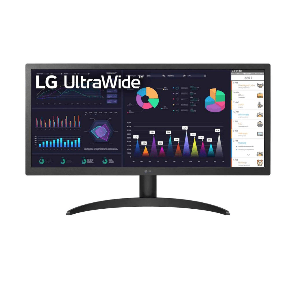 LG 26" LG 26WQ500 - B LCD monitor fekete (26WQ500 - B) | Direct Furnish