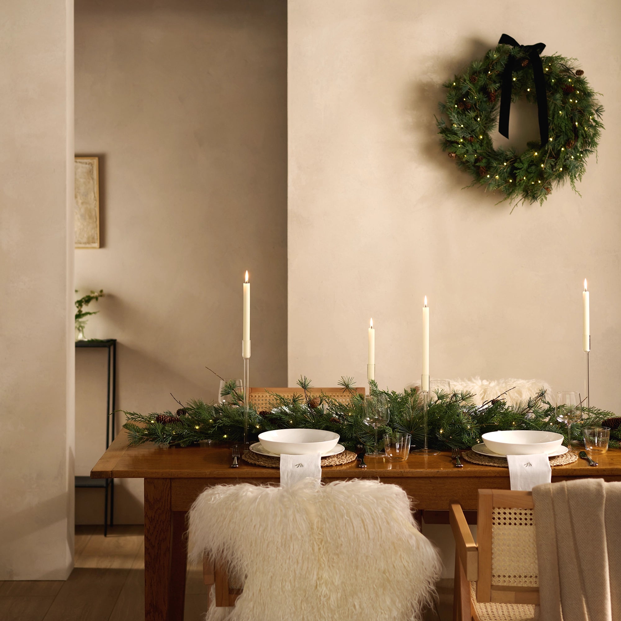 My Furniture Store 180cm Pre - Lit Ultimate Fir Tree Centrepiece Garland | Direct Furnish