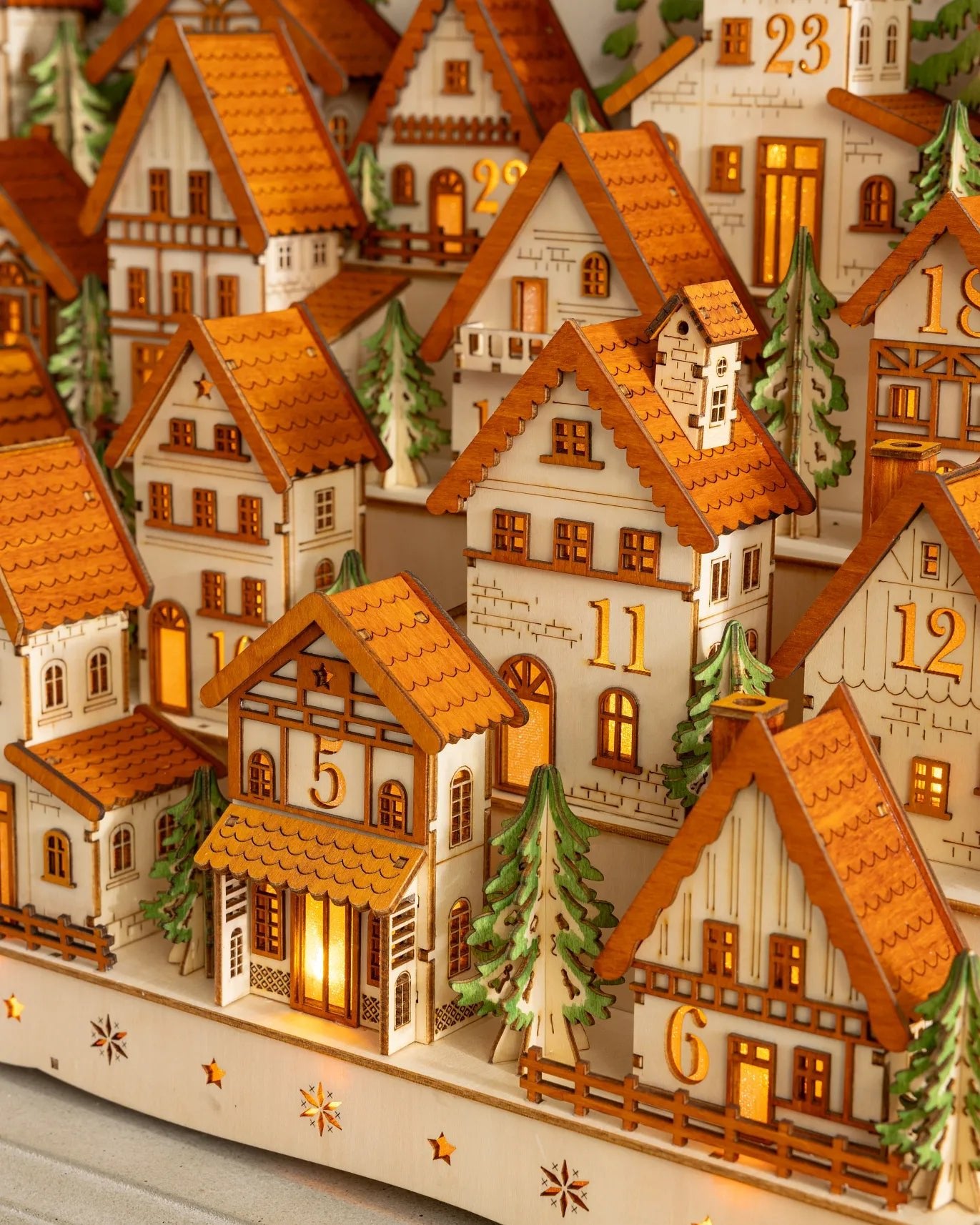 My Furniture Store Lit Wooden Christmas Advent Calendars | Direct Furnish