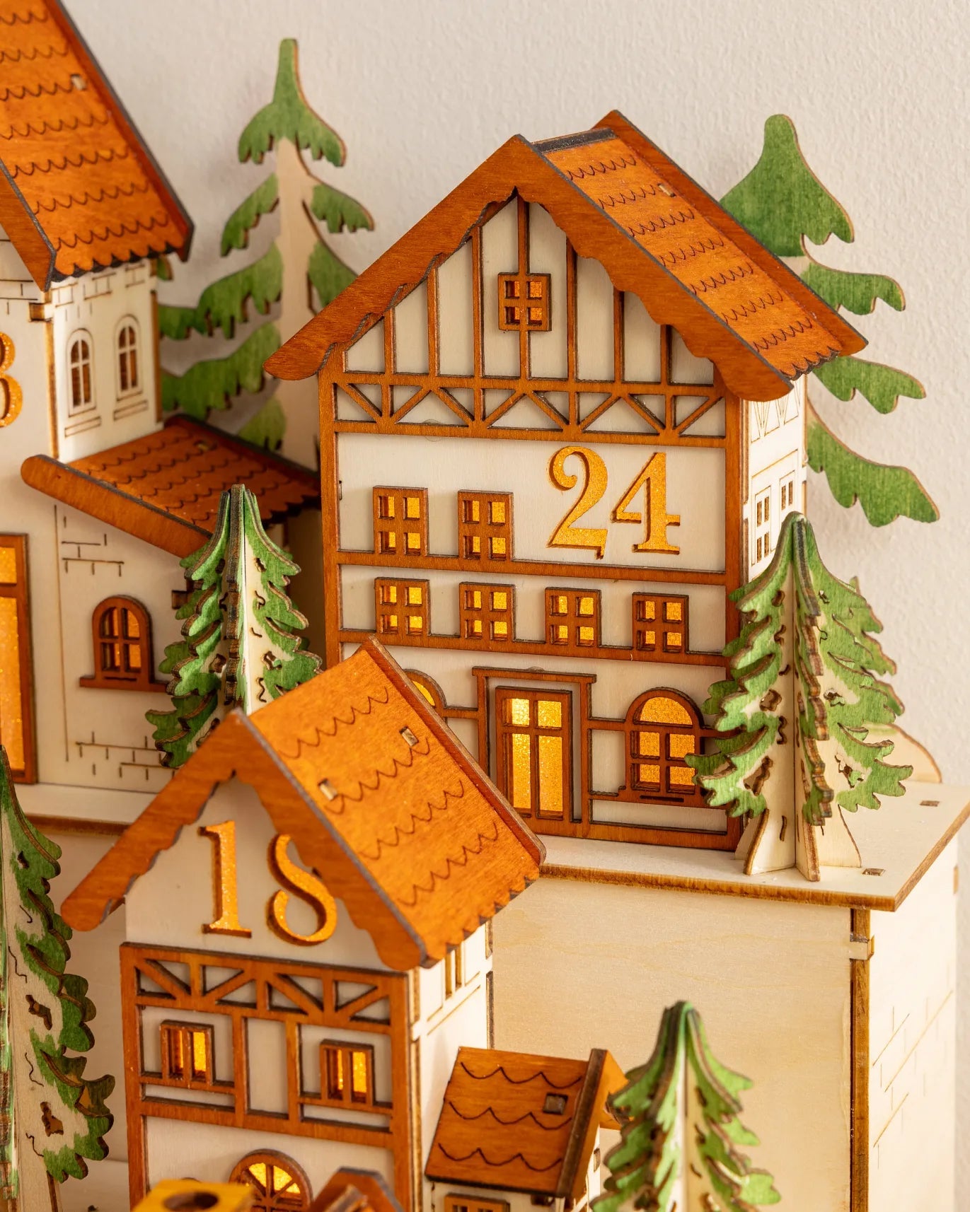 My Furniture Store Lit Wooden Christmas Advent Calendars | Direct Furnish