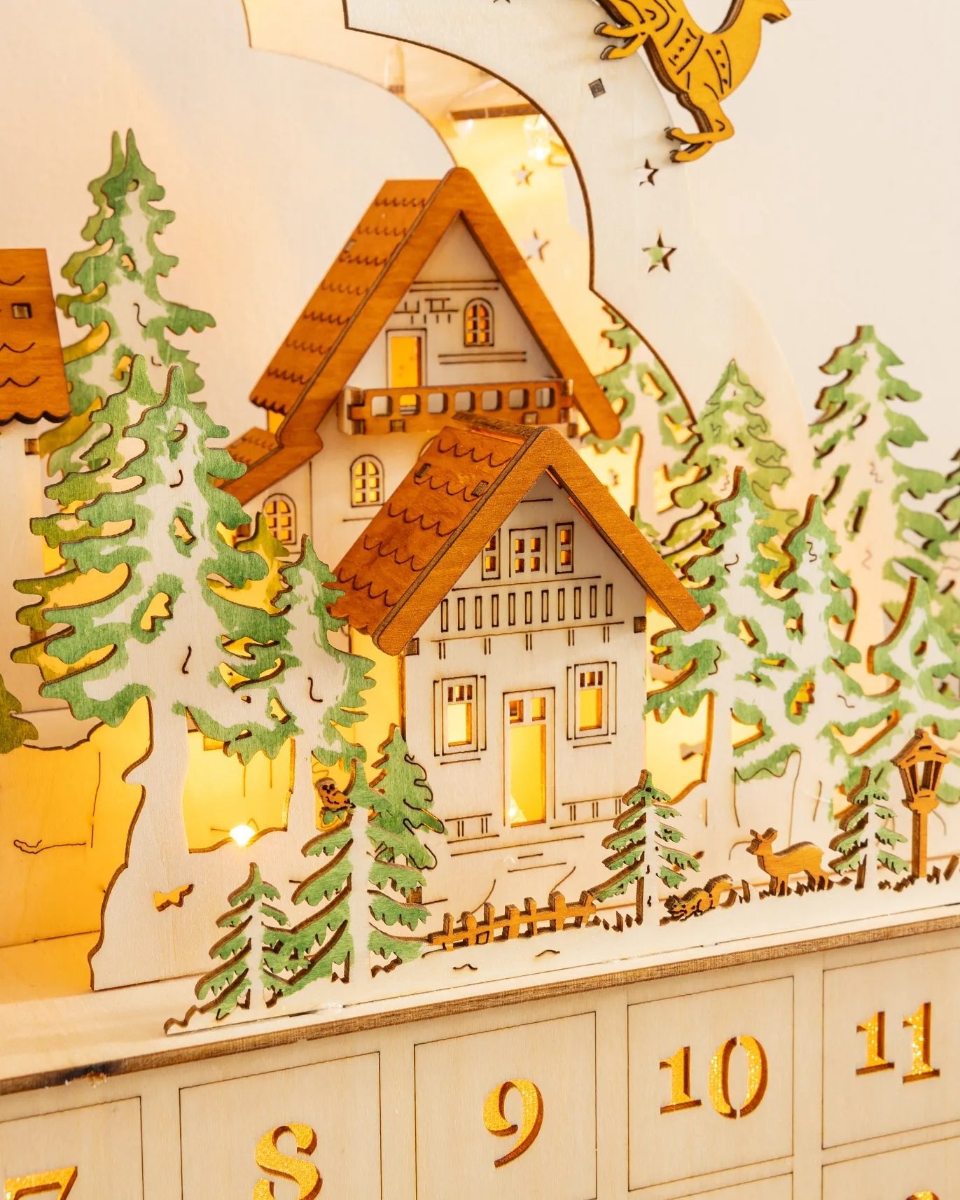 My Furniture Store Lit Wooden Christmas Advent Calendars | Direct Furnish
