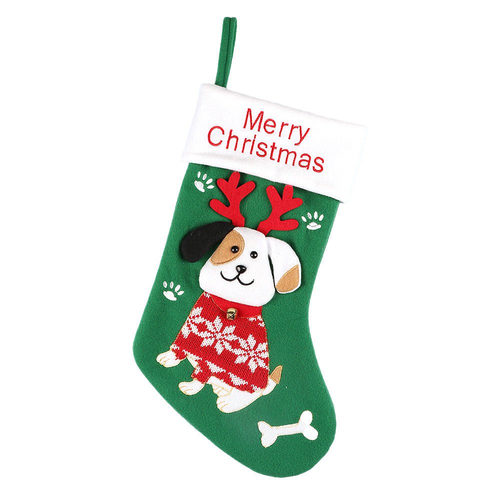 NNEDSZ NNEDSZ 2pcs cute dog christmas stockings cartoon christmas socks gift bag christmas decoration socks christmas tree pendant | Direct Furnish