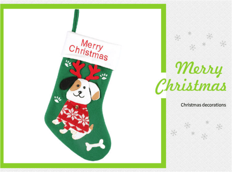 NNEDSZ NNEDSZ 2pcs cute dog christmas stockings cartoon christmas socks gift bag christmas decoration socks christmas tree pendant | Direct Furnish
