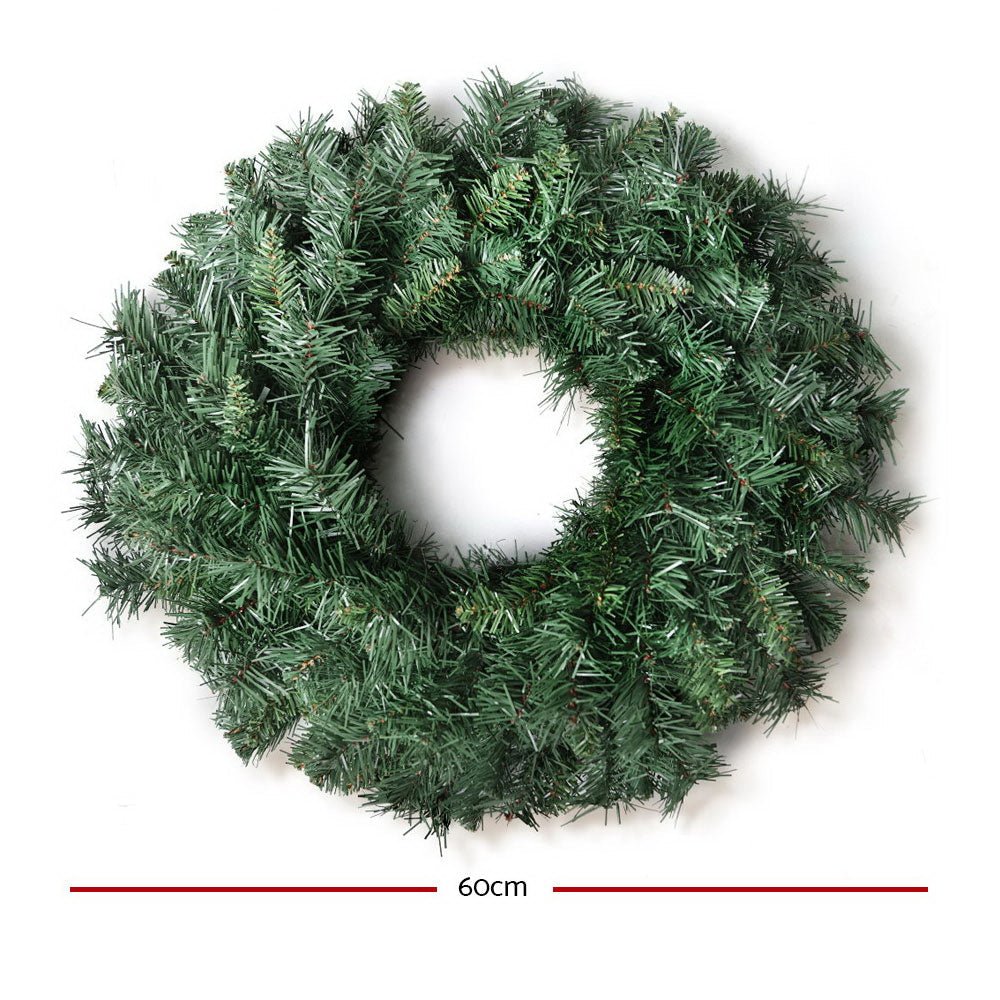 NNEDSZ NNEDSZ Jollys 60cm Christmas Wreath - Green | Direct Furnish