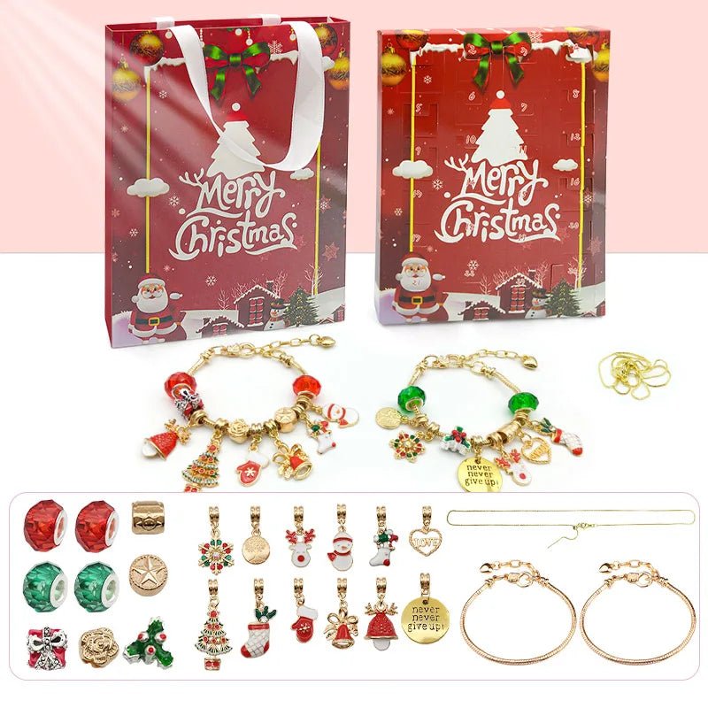 NNEOBA NNEOBA Christmas 24 Grid Countdown Calendar Blind Box Set - Festive Acrylic Advent Calendar | Direct Furnish