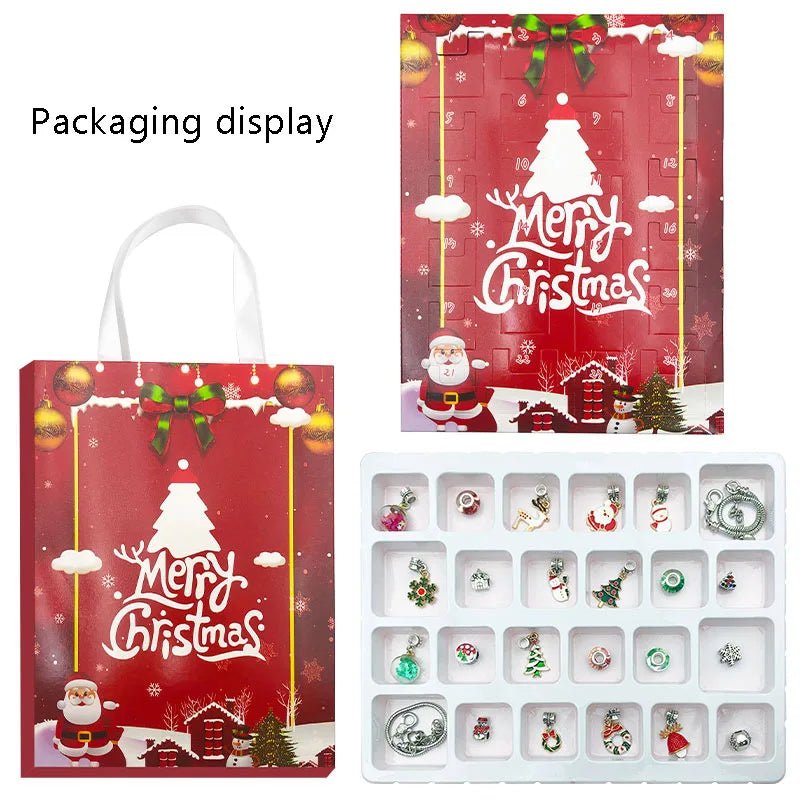 NNEOBA NNEOBA Christmas 24 Grid Countdown Calendar Blind Box Set - Festive Acrylic Advent Calendar | Direct Furnish