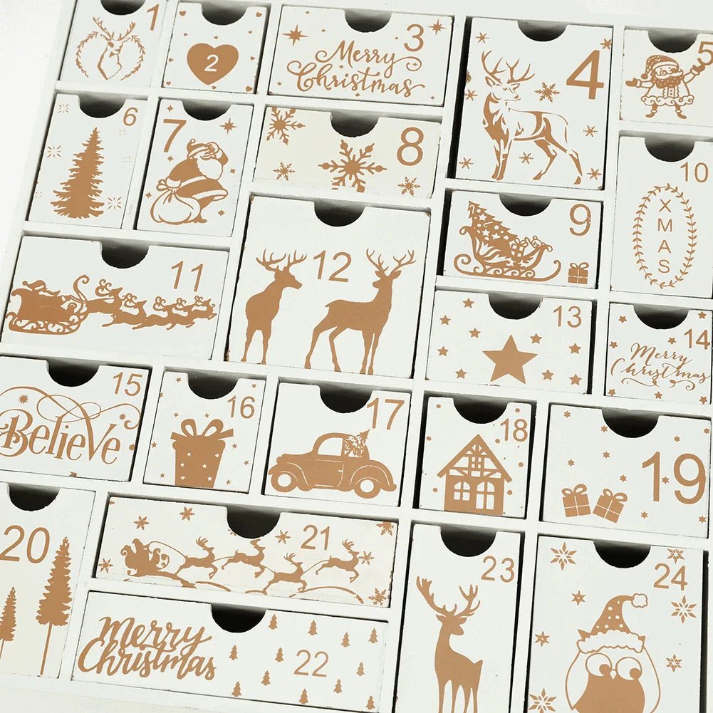 NNEOBA NNEOBA Christmas Wooden Advent Calendar with 24 Drawers | Direct Furnish