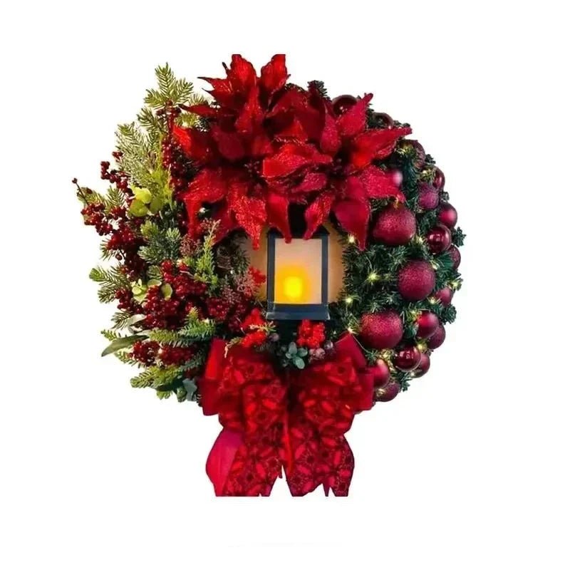 NNEOBA NNEOBA Christmas Wreath with Lamp | Direct Furnish