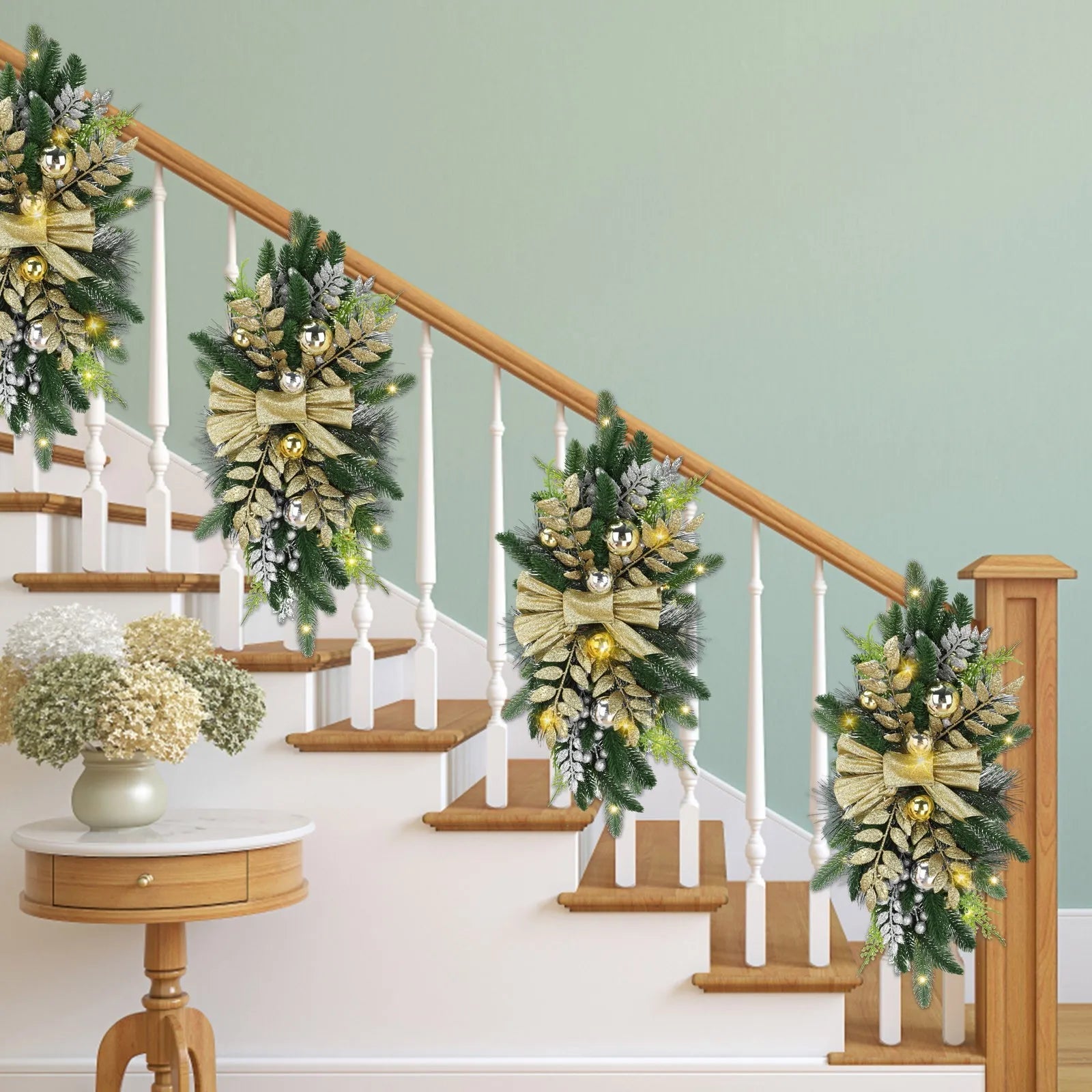 NNEOBA NNEOBA Cordless Pre - lit Christmas Wreath | Direct Furnish