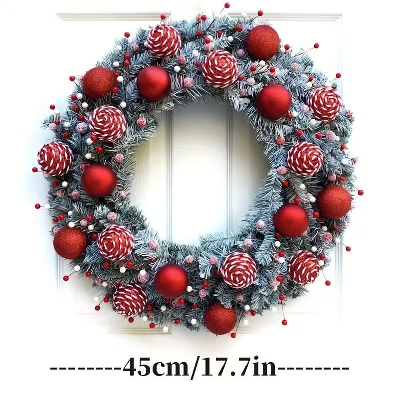 NNETM NNETM Christmas Winter Candy Cane Wreath | Direct Furnish