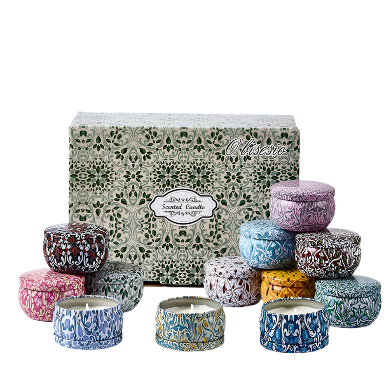 OBA 12 - Pack Scented Soy Candles Set Natural Aromatherapy Candles | Direct Furnish