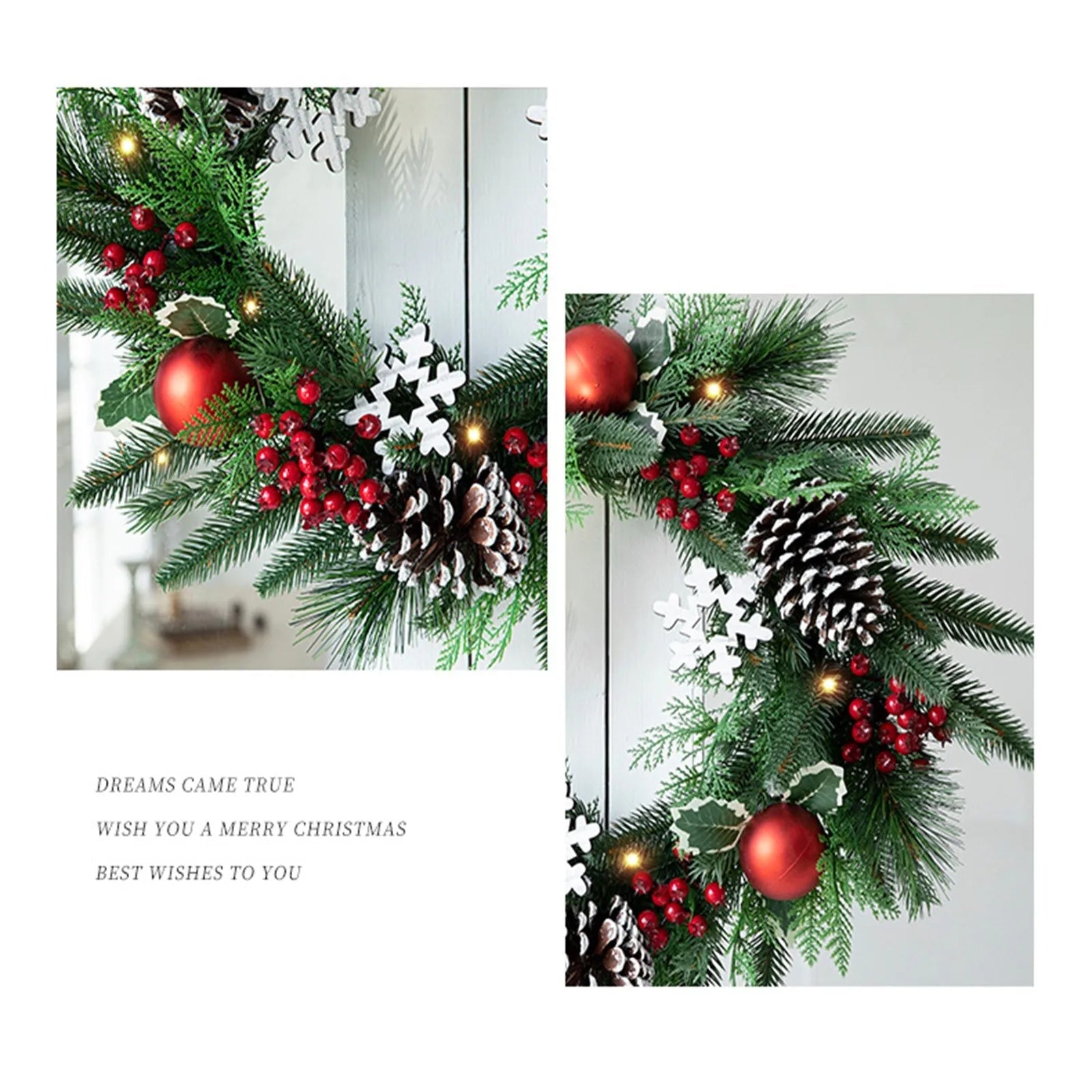 OBA Artificial Christmas Wreath Door Hanging Decor | Direct Furnish