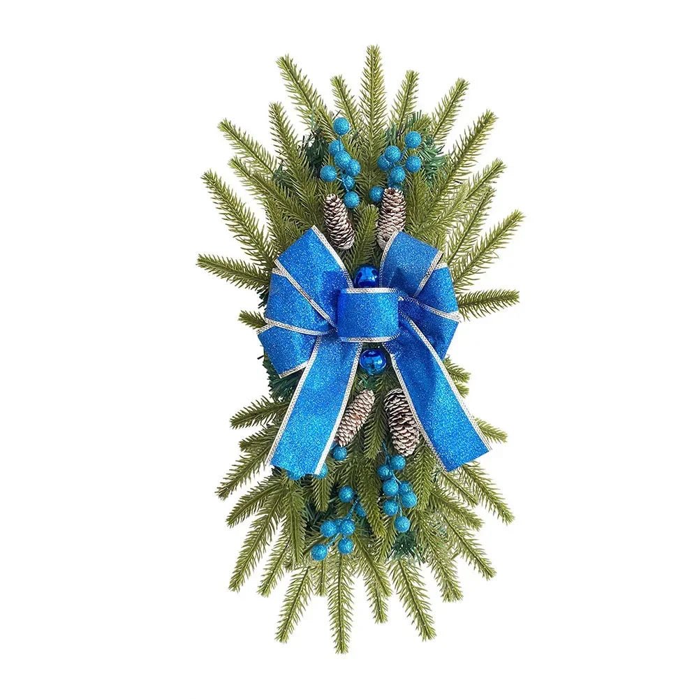 OBA Christmas Bow Upside Down Tree Garland | Direct Furnish