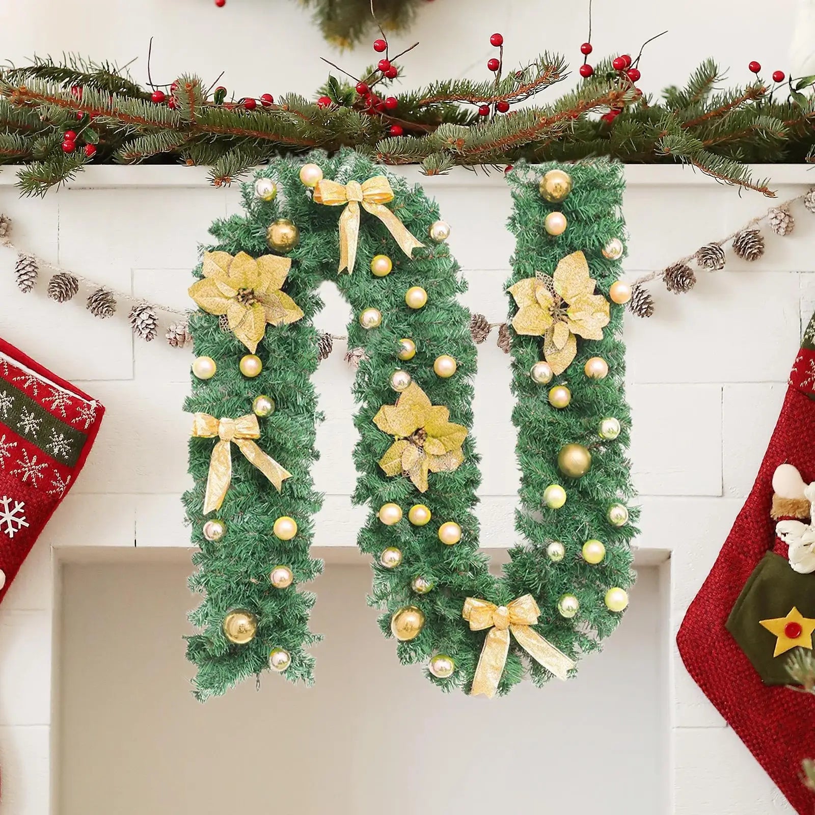 OBA Christmas Garland Hanging Ornament Wreath Decoration | Direct Furnish
