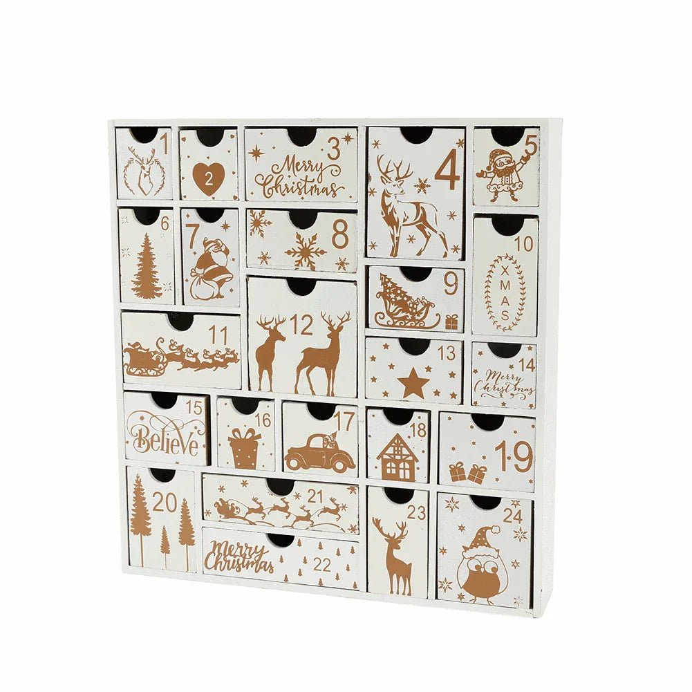 OBA Christmas Wooden Advent Calendar with 24 Drawers | Direct Furnish