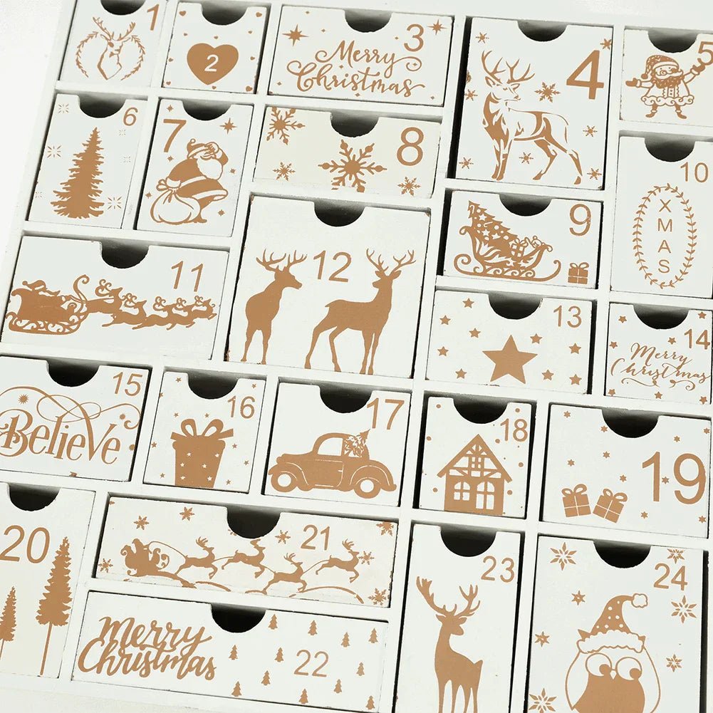 OBA Christmas Wooden Advent Calendar with 24 Drawers | Direct Furnish