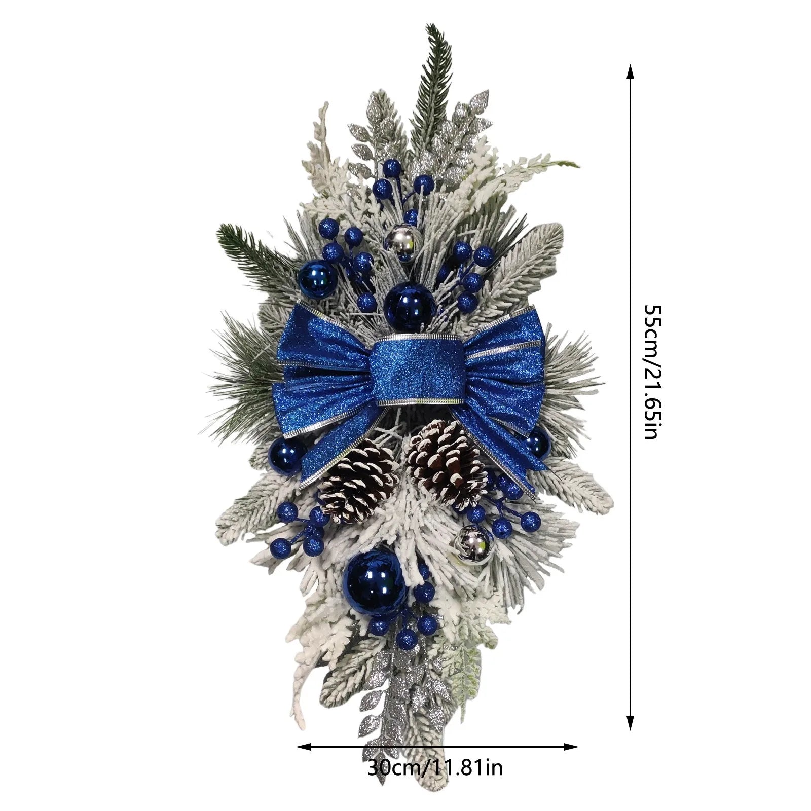 OBA Christmas Wreath Rustic Double Pinecone Decor | Direct Furnish