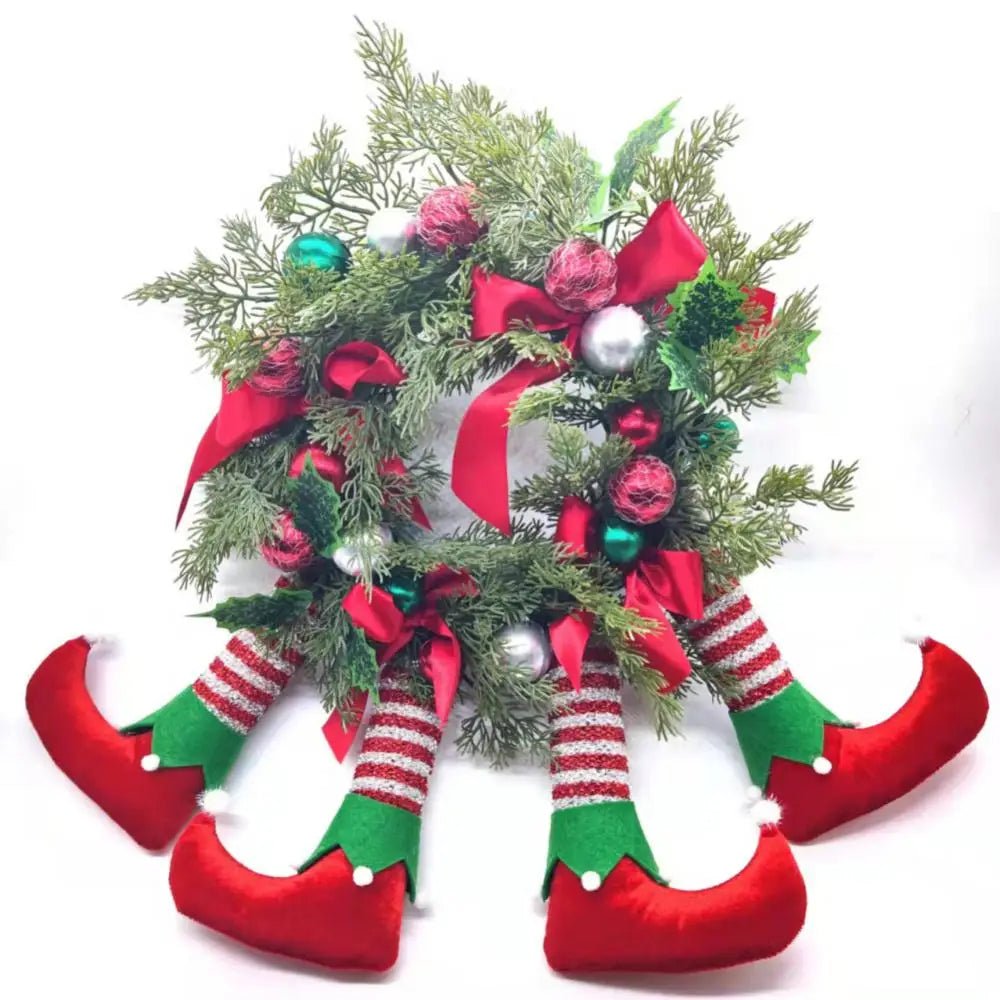OBA Christmas Wreath Santa Elves Hanging Hoop | Direct Furnish