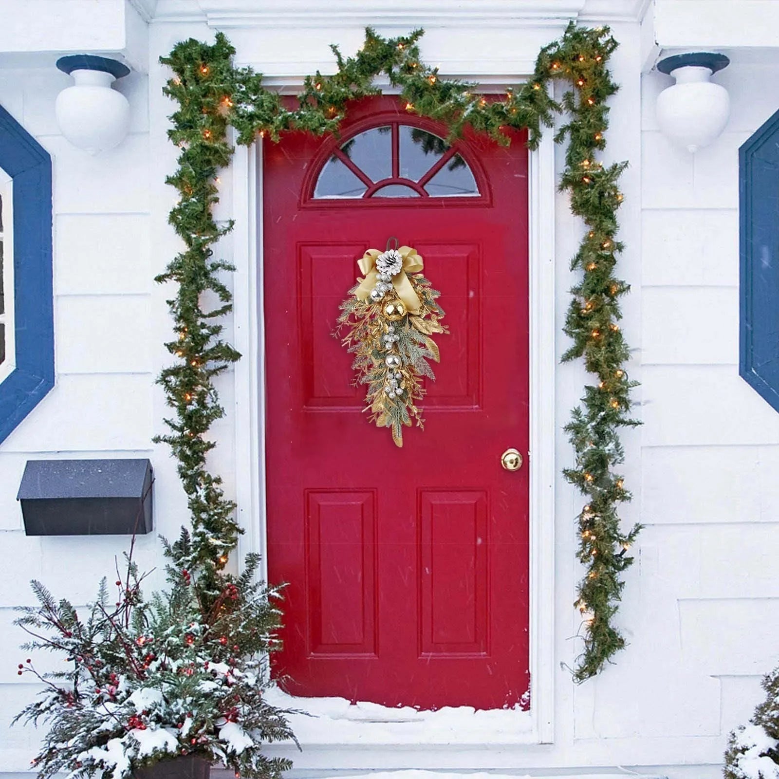 OBA Christmas Wreath Shape for Front Door | Direct Furnish