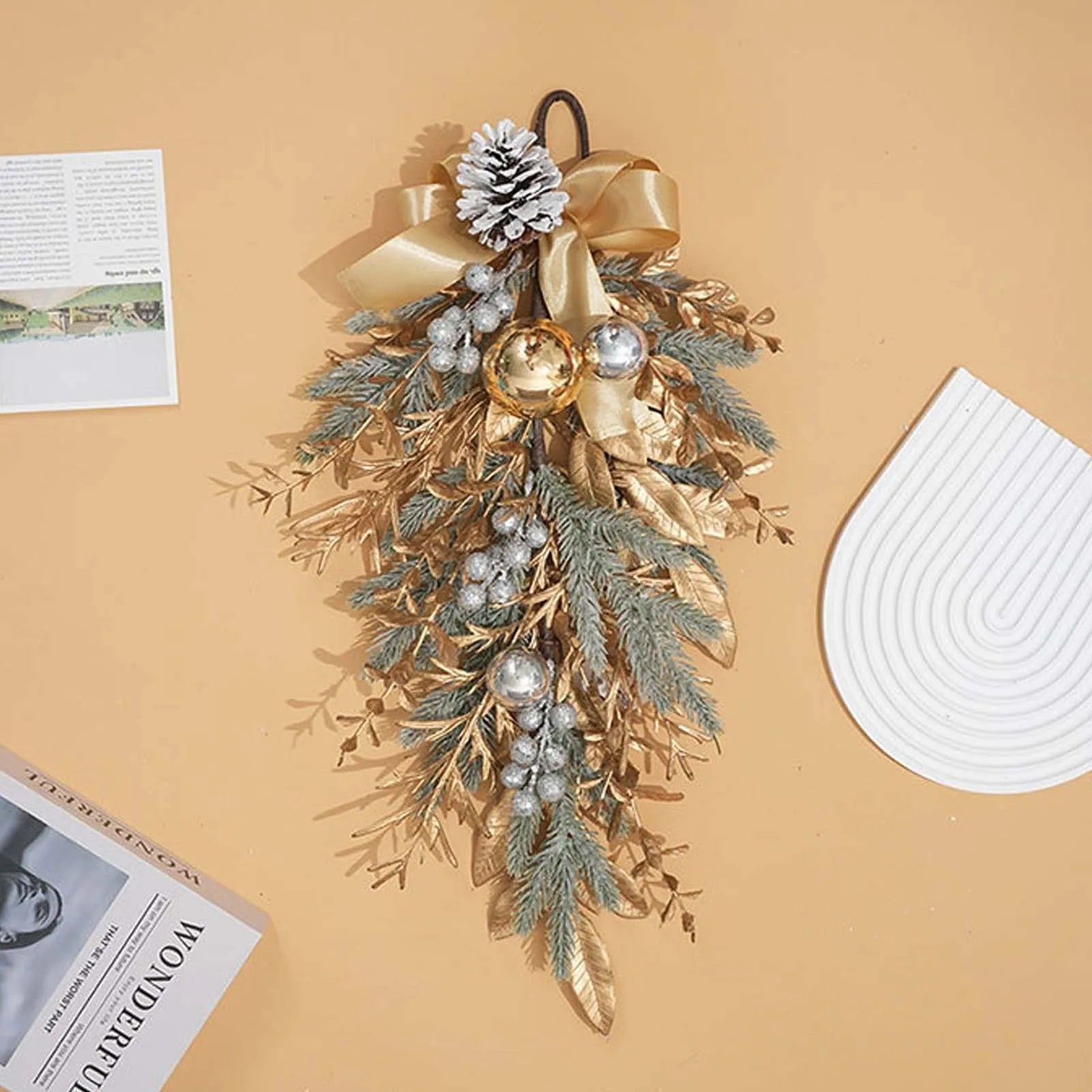 OBA Christmas Wreath Shape for Front Door | Direct Furnish