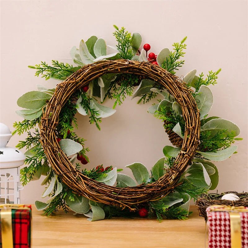 OBA Christmas Wreath Simulated Garland Hanging Decor | Direct Furnish