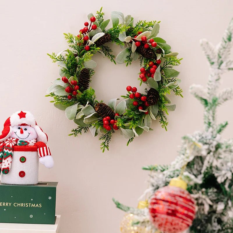 OBA Christmas Wreath Simulated Garland Hanging Decor | Direct Furnish