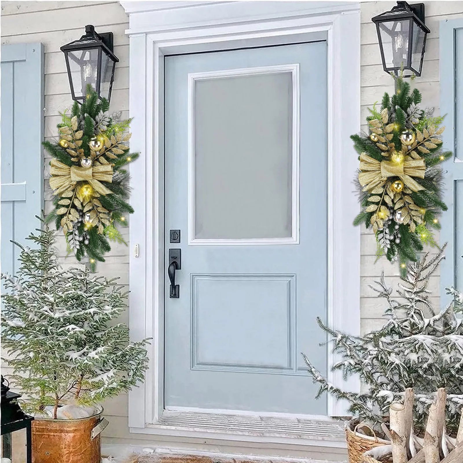 OBA Cordless Pre - lit Christmas Wreath | Direct Furnish