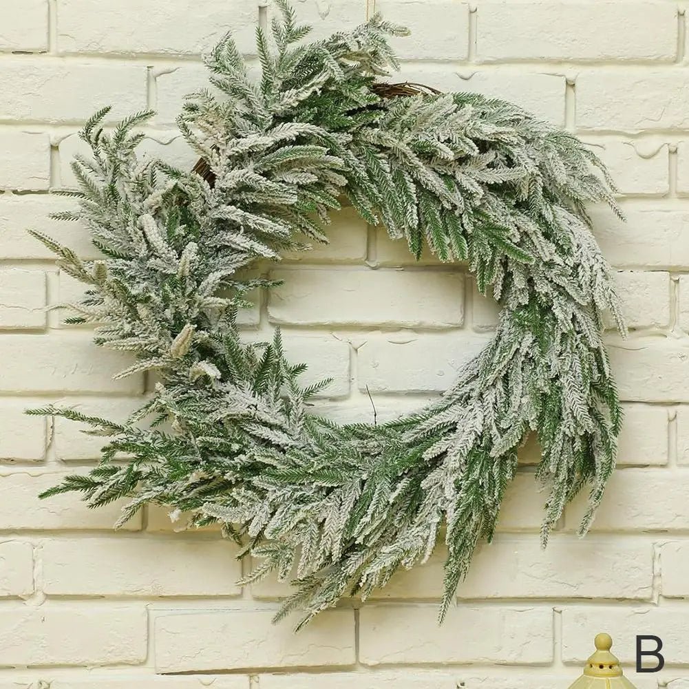 OBA Large Christmas Pine Wreath Artificial Green Holiday Wreath | Direct Furnish