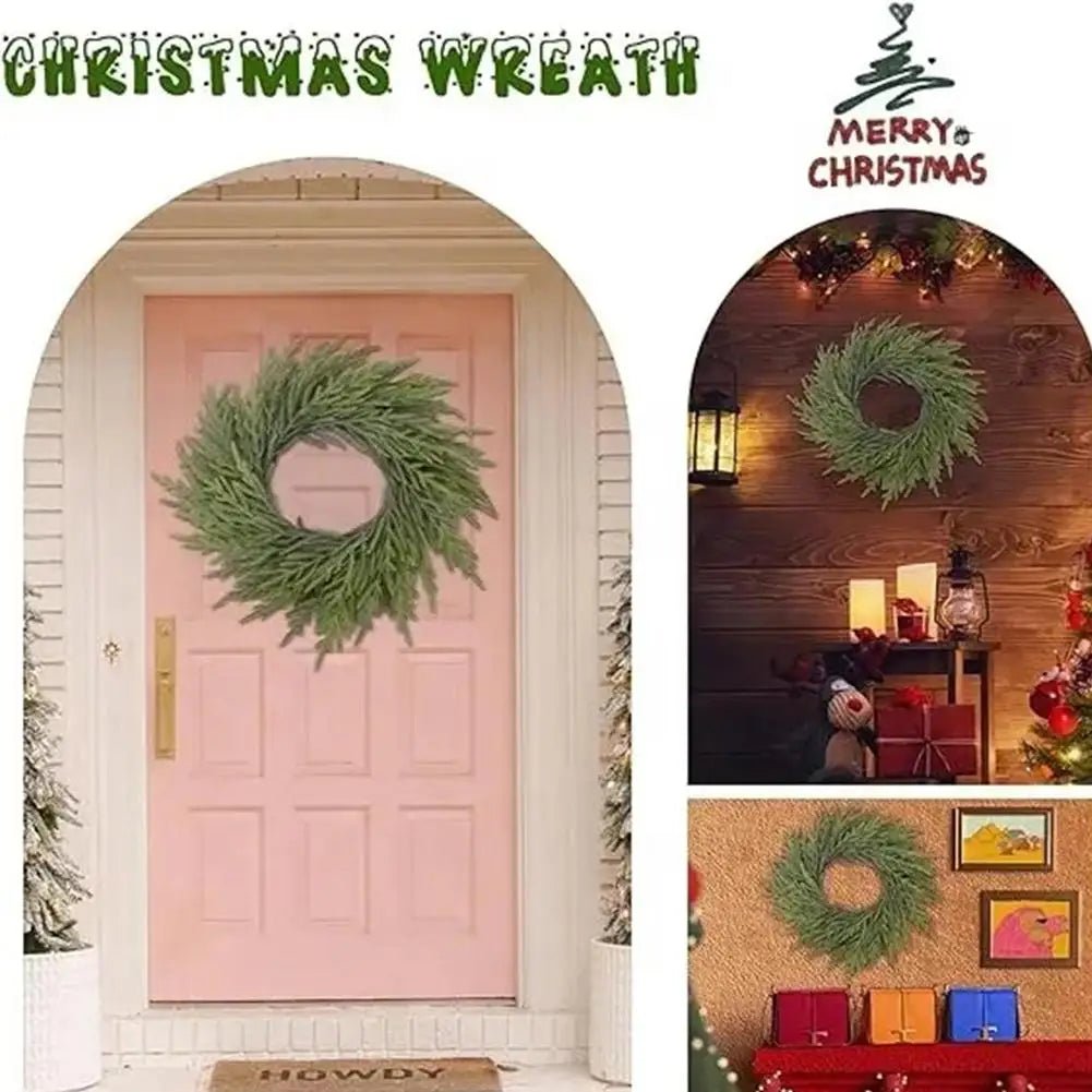 OBA Large Christmas Pine Wreath Artificial Green Holiday Wreath | Direct Furnish