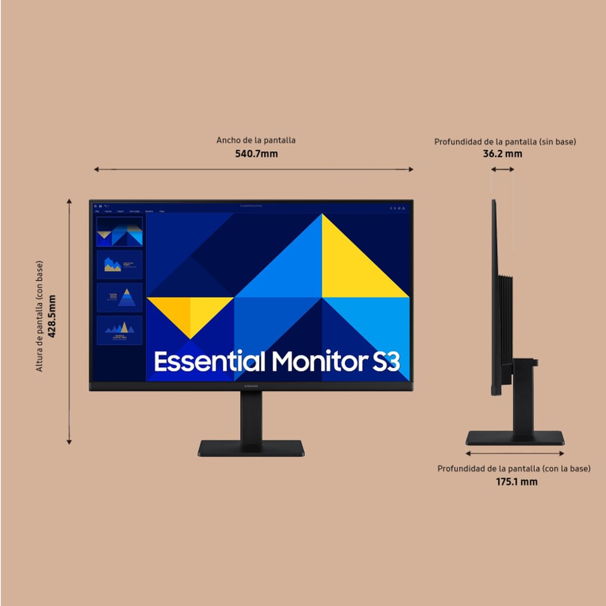Samsung Monitor Samsung LS24D304GAUXEN Full HD 24" | Direct Furnish