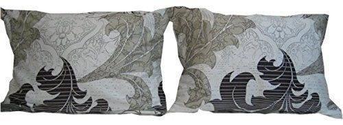 DaDa Bedding Paisley Grey Floral Leaves Fitted Sheet & Pillow Cases Set (FTS8197)
