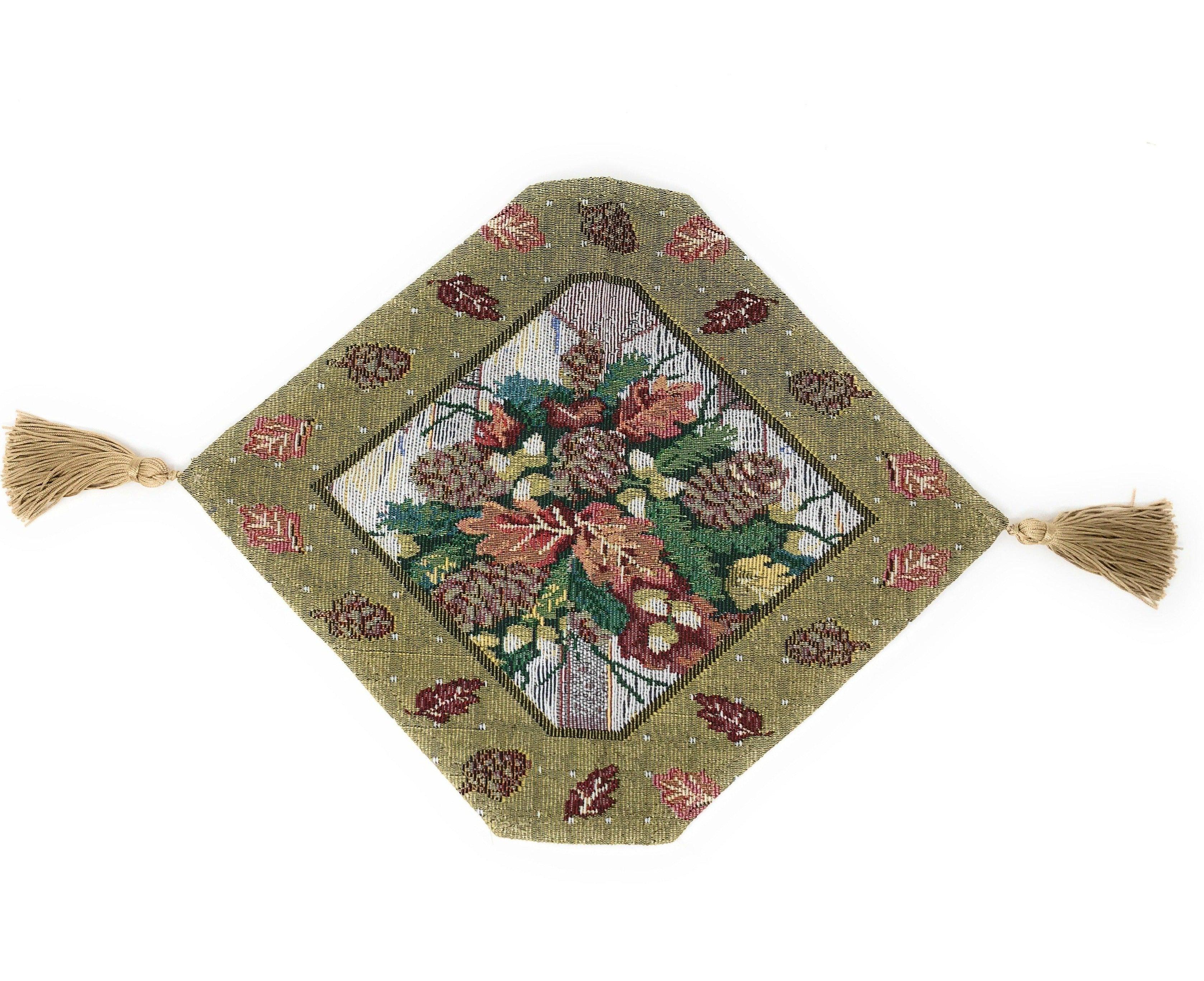 DaDa Bedding Rustic Floral Bouquet Lights Holiday Tapestry Dining Table Runner (6068)