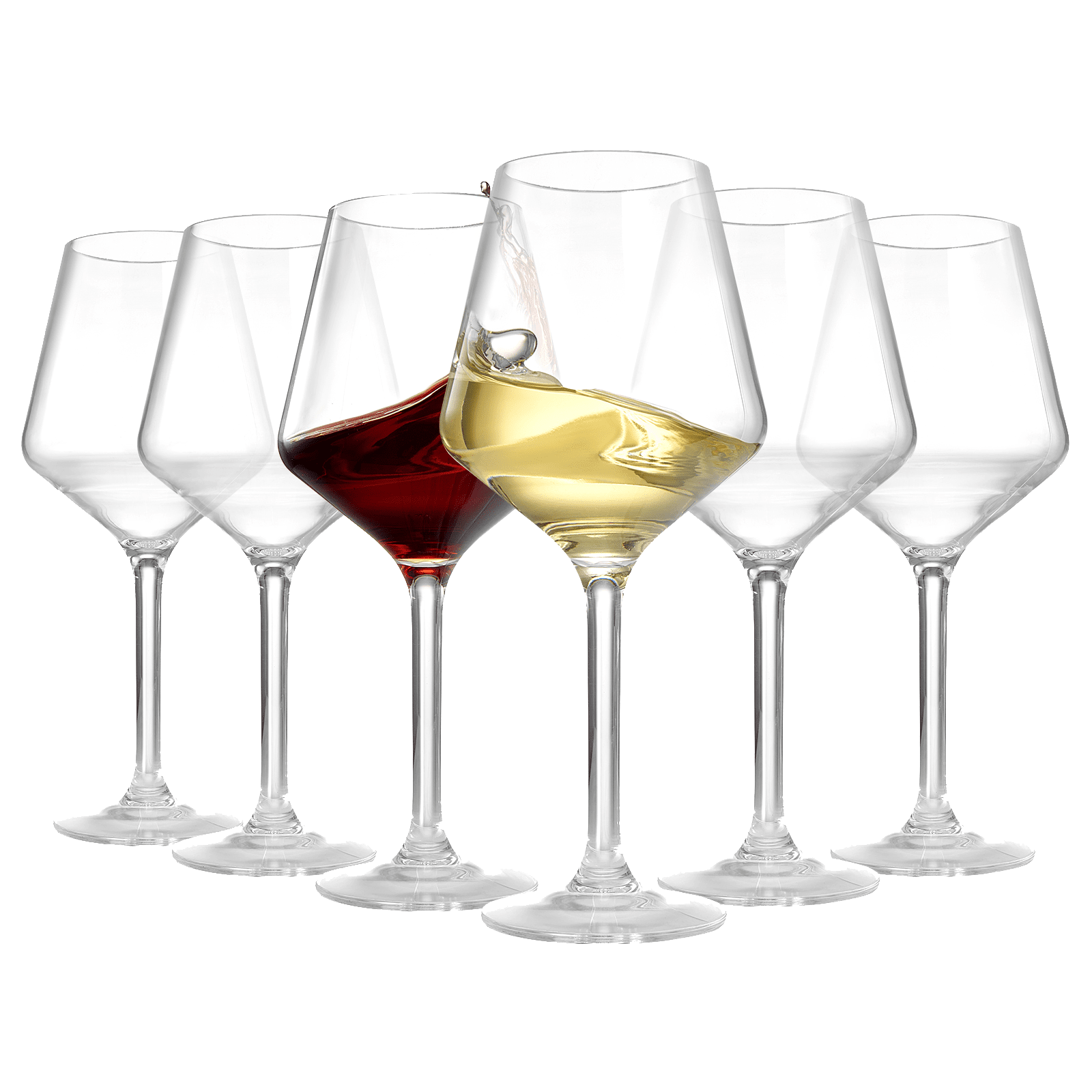 The Wine Savant European Style Crystal, Stemmed Wine Glasses, Acrylic Glasses Tritan Drinkware, Unbreakable Muted Color | Set of 6 | Shatterproof BPA - free plastic, Reusable, All Purpose Glassware, Hand Wash Only 15oz | Direct Furnish