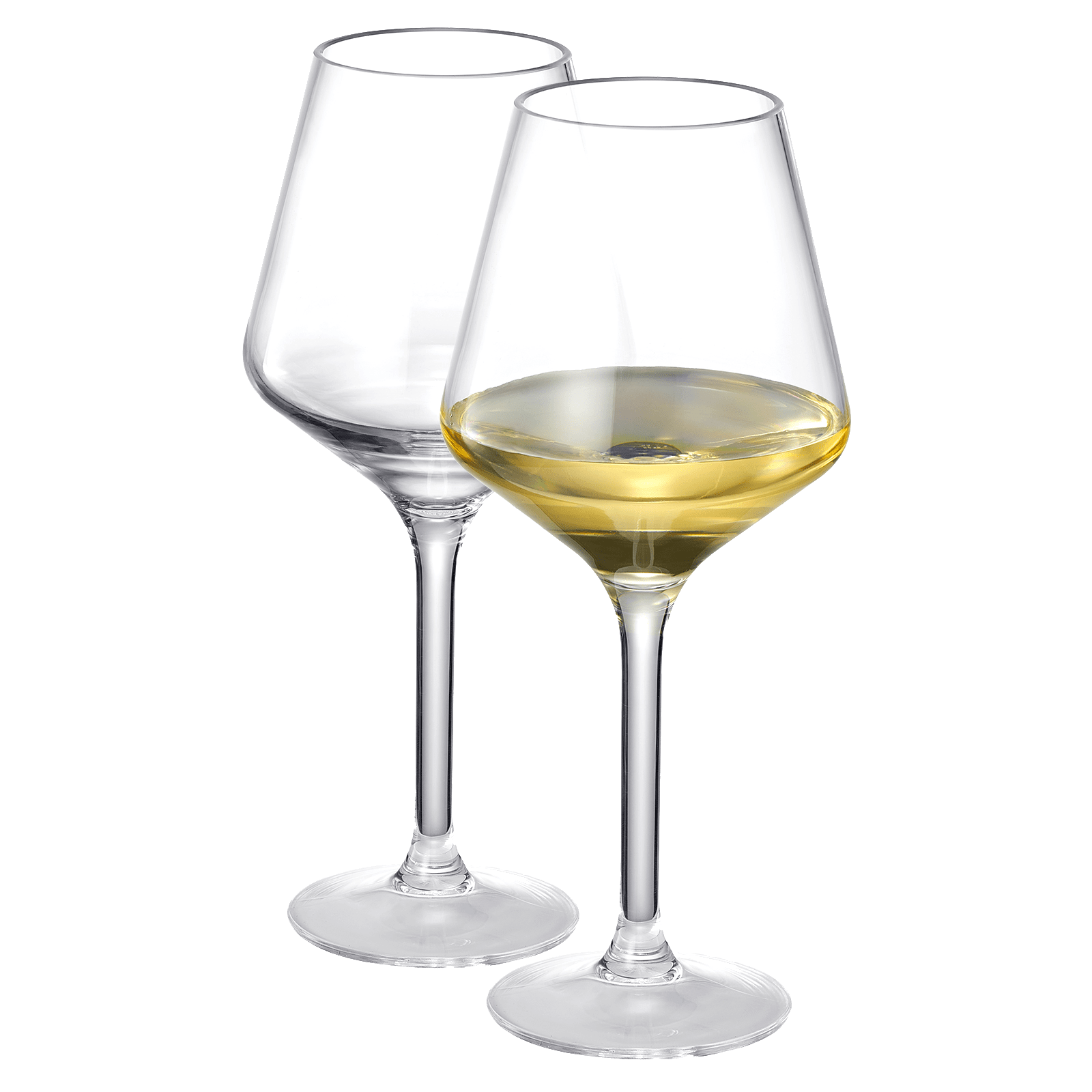 The Wine Savant European Style Crystal, Stemmed Wine Glasses, Acrylic Glasses Tritan Drinkware, Unbreakable Muted Color | Set of 6 | Shatterproof BPA - free plastic, Reusable, All Purpose Glassware, Hand Wash Only 15oz | Direct Furnish