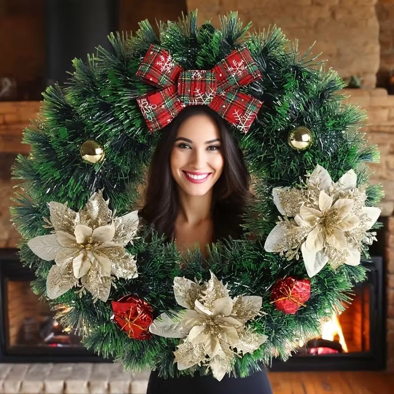 TM Christmas Door Wreath Classic Wall Hanging | Direct Furnish