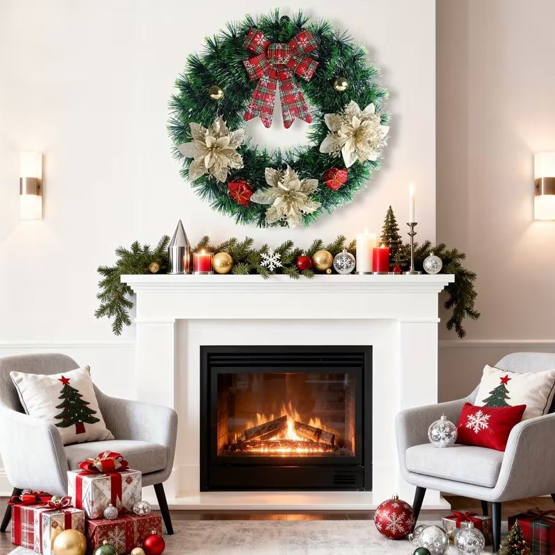 TM Christmas Door Wreath Classic Wall Hanging | Direct Furnish