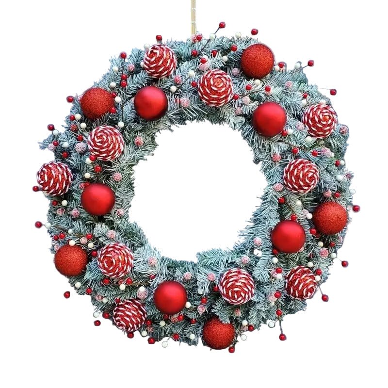 TM Christmas Winter Candy Cane Wreath | Direct Furnish