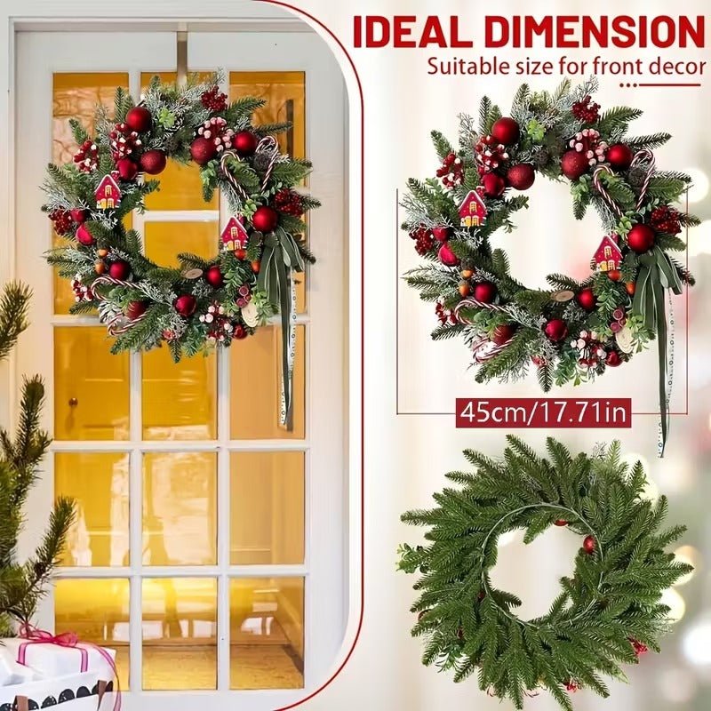 TM Christmas Wreath Candy Cane Wall Hanging | Direct Furnish