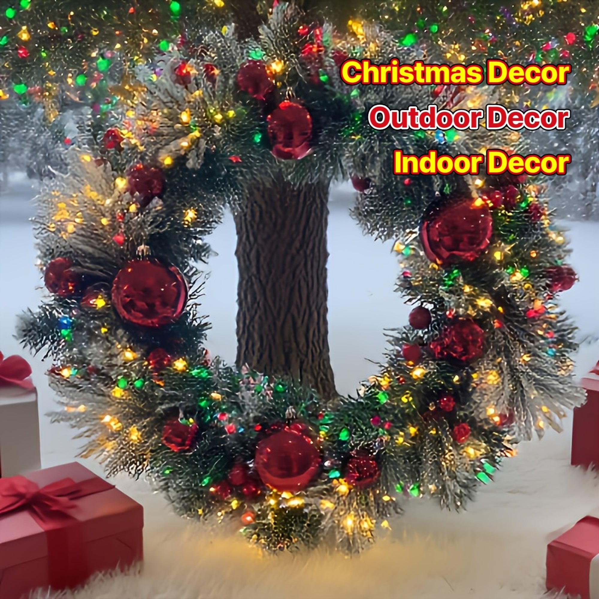 TM Christmas Wreath Indoor Outdoor Holiday | Direct Furnish