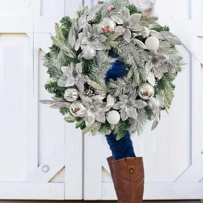 TM Christmas Wreath with Ornaments and Pinecones | Direct Furnish