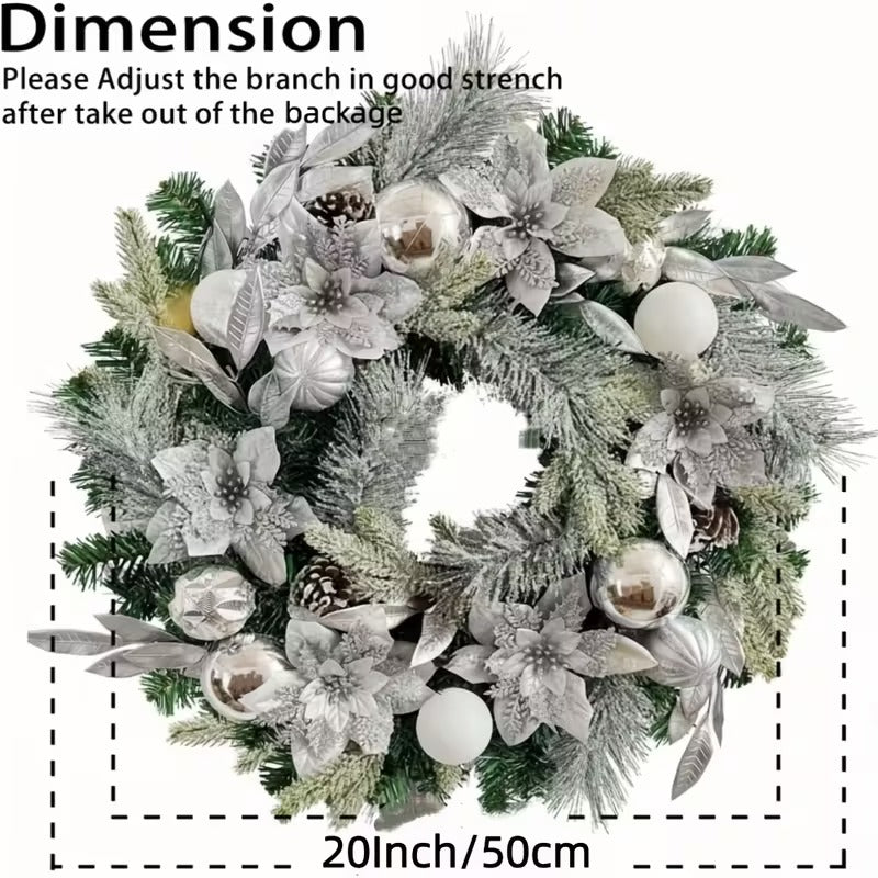 TM Christmas Wreath with Ornaments and Pinecones | Direct Furnish