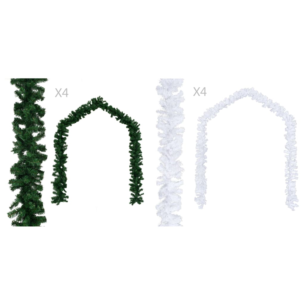 vidaXL Christmas Garland for Holiday Artificial Christmas Garland 4 pcs PVC